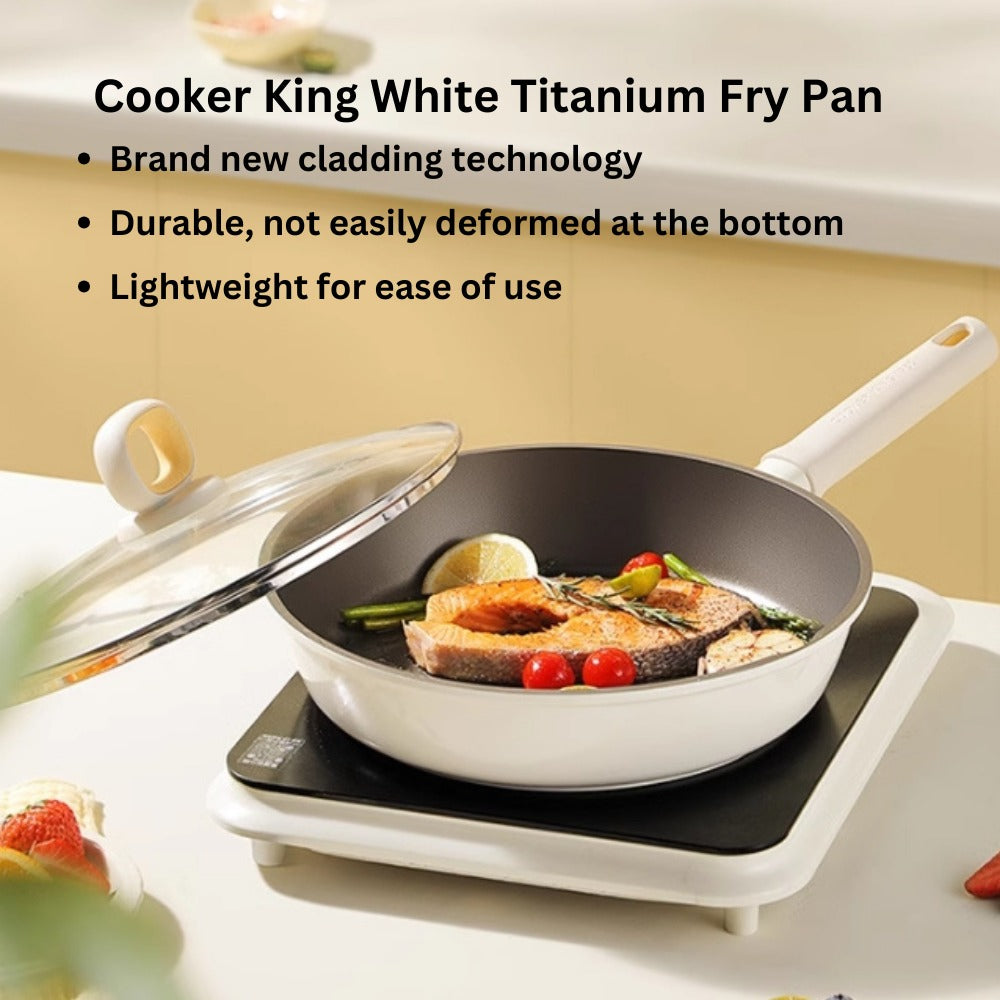 Cooker King White Titanium Fry Pan 28cm