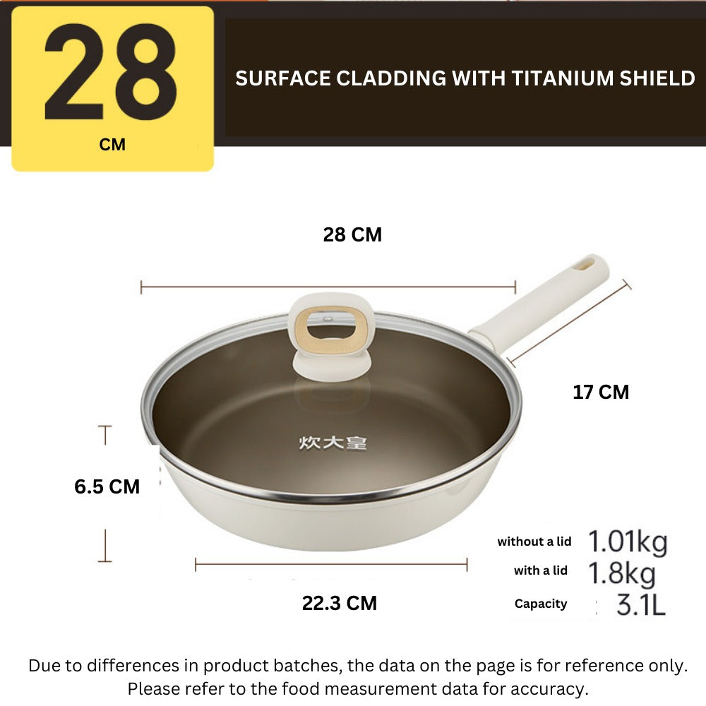 Cooker King White Titanium Fry Pan 28cm