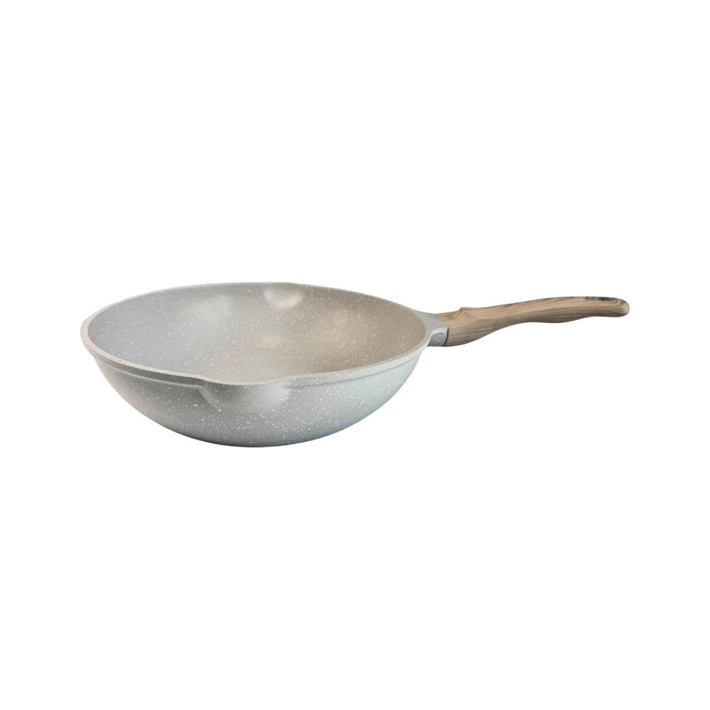 Synmore Granite Non-Stick Wok Pan with Wooden Handle 30cm