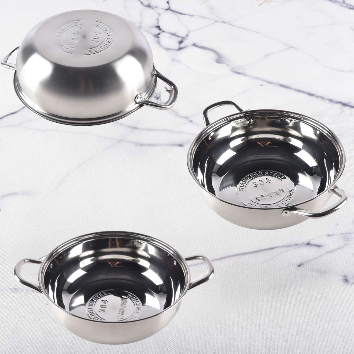 Kylin 304 Stainless Steels Shabu Single American Style Hot Pot, Cooking Pot 28cm