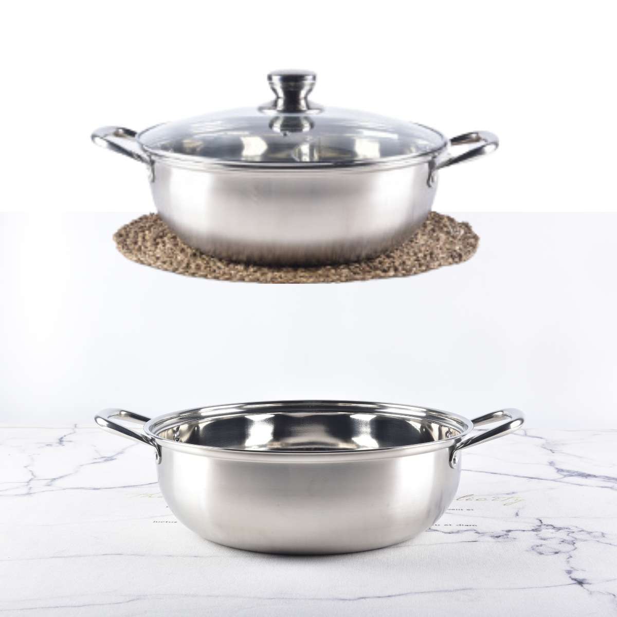 Kylin 304 Stainless Steels Shabu Single American Style Hot Pot, Cooking Pot 32cm