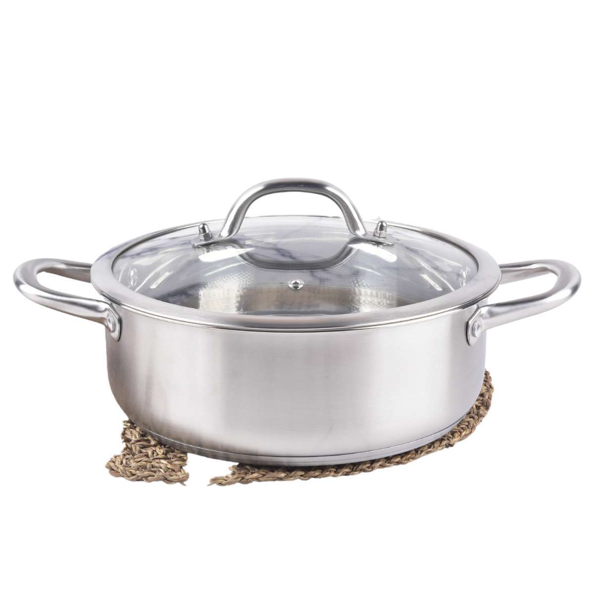 Kylin 304 Stainless Steels Shabu Single Hot Pot, Cooking Pot With Lid 28CM