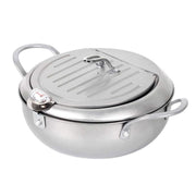 Justcook 20cm JSHS-YZG0320-1 Double Handle Tempura Karaga Fryer Pot Frying Pan