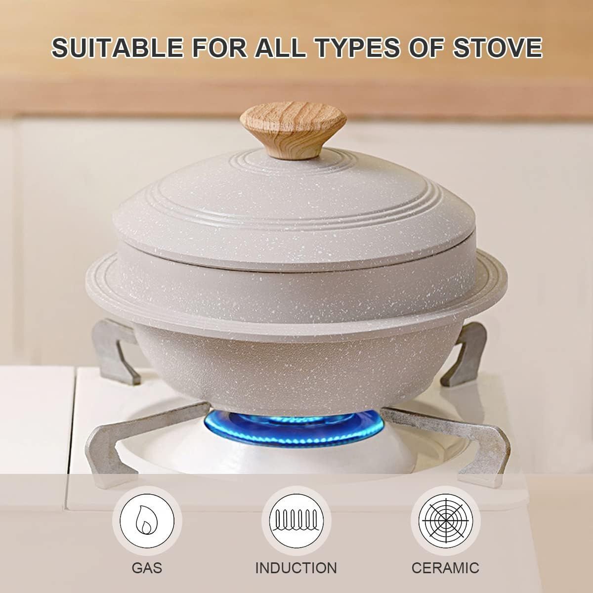Masker Korean Cooking Bibimbap Stone Pot 18cm - Beige