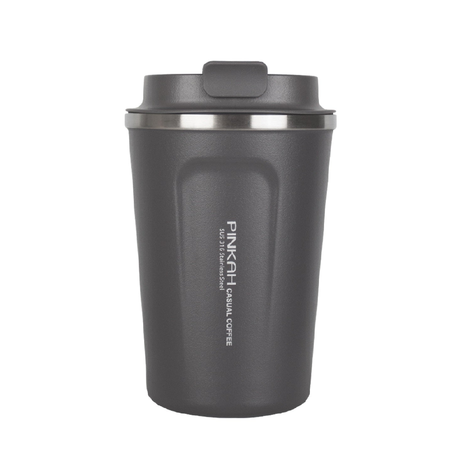 Pinkah PJ-3548 380ML Vacuum Coffee Mug Drinking Cup Water Container Blue Grey