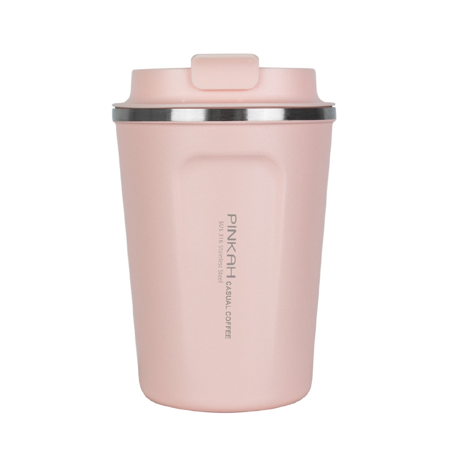 Pinkah PJ-3548 380ML Vacuum Coffee Mug Drinking Cup Water Container Pink