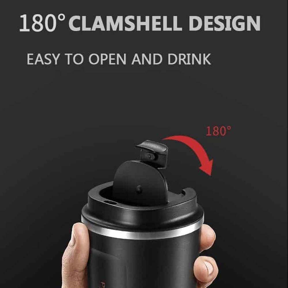 Pinkah PJ-3549 510ML Vacuum Coffee Mug Drinking Cup Water Container Grey