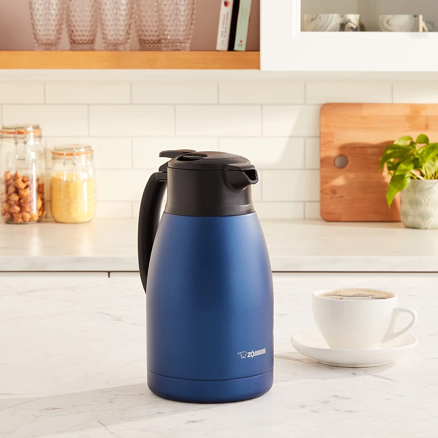 Zojirushi SH-HC15-AD Stainless Steel Handy Pot 1.5L Matte Navy