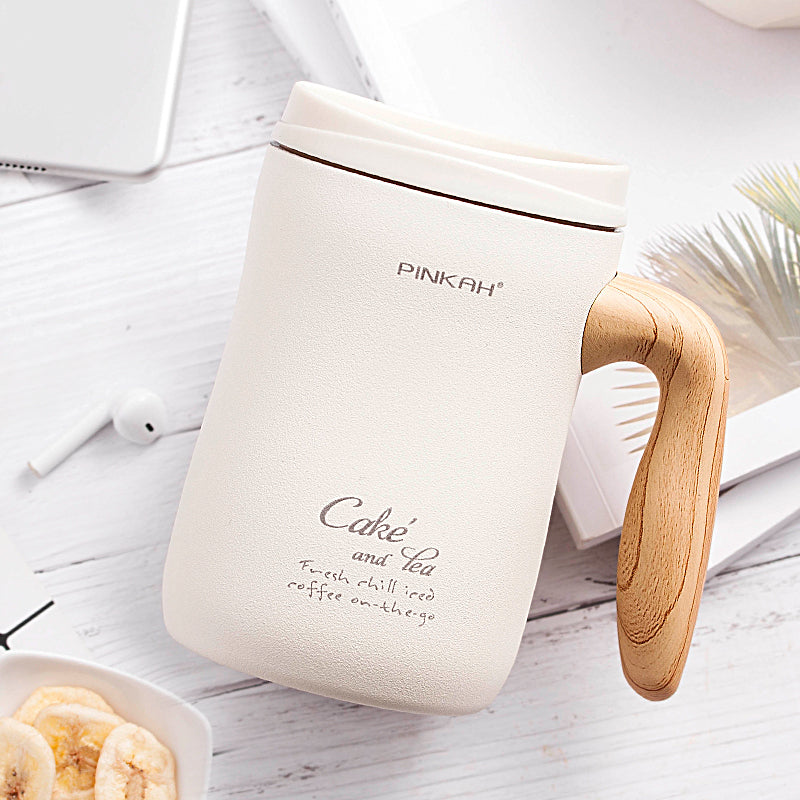Pinkah PJ-3224 Coffee Vaccum Drink Milk Container Bottle 470ml - White