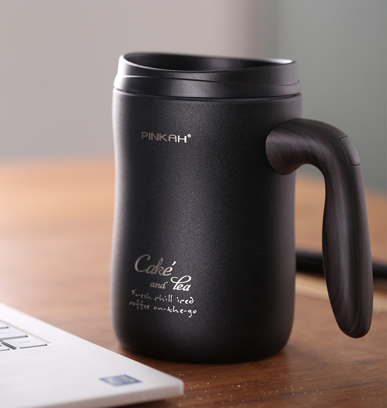 Pinkah PJ-3224 Coffee Vaccum Drink Milk Container Bottle 470ml - Black