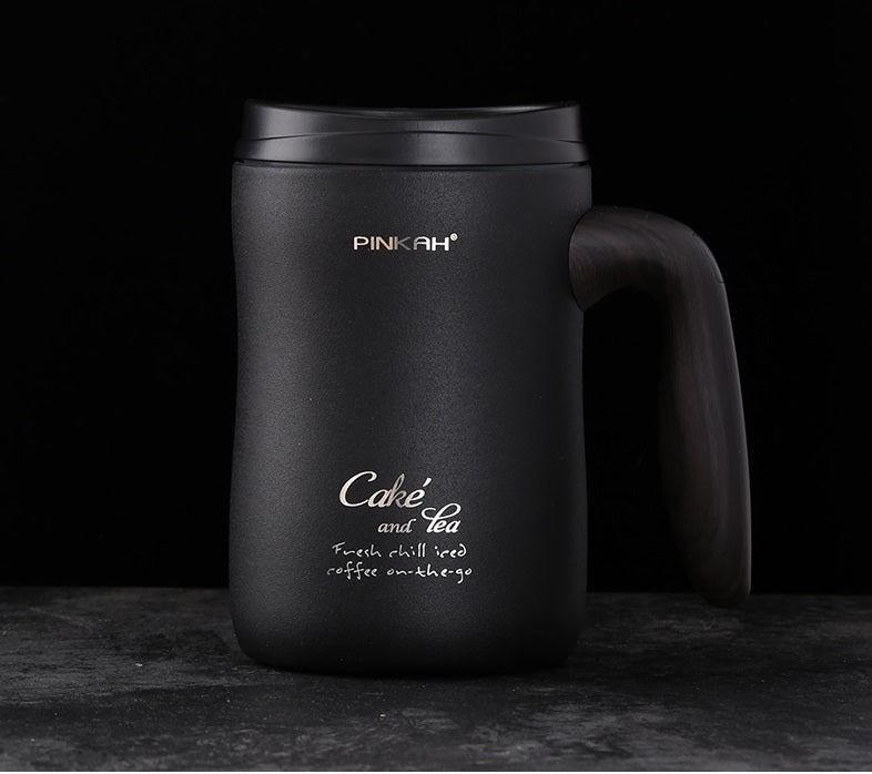 Pinkah PJ-3224 Coffee Vaccum Drink Milk Container Bottle 470ml - Black