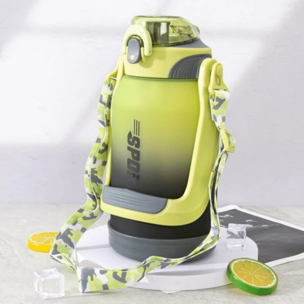 Pinkah PJ-3671 1.5L 316 S/S Sport Vaccum Bottle With Straw - Green
