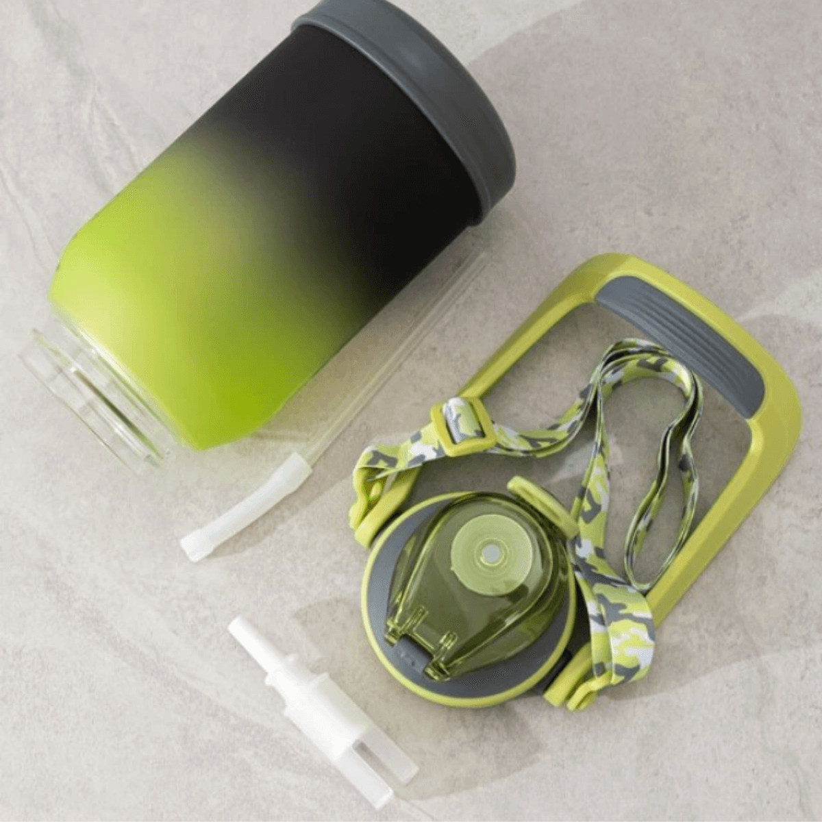 Pinkah PJ-3671 1.5L 316 S/S Sport Vaccum Bottle With Straw - Green