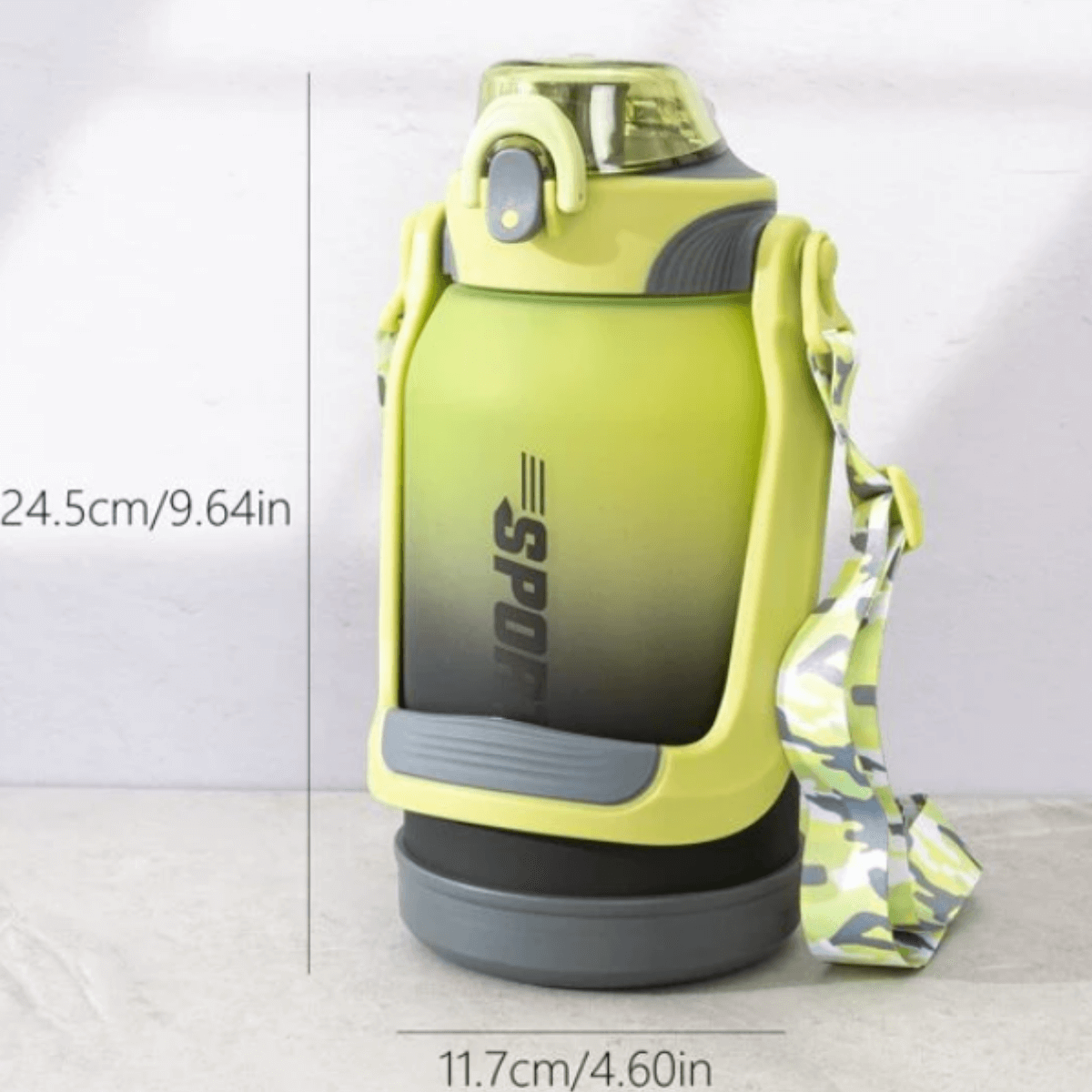 Pinkah PJ-3671 1.5L 316 S/S Sport Vaccum Bottle With Straw - Green