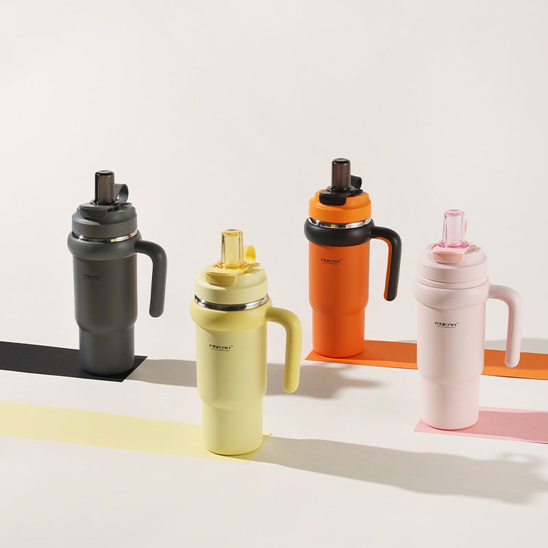 Pinkah 316L Stainless Steel 880mL Vaccuum Tumbler Cup (Yellow)