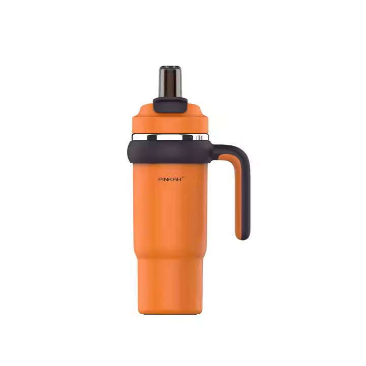 Pinkah PJ-3716 Vaccum Bottle With Handle 920ml Orange