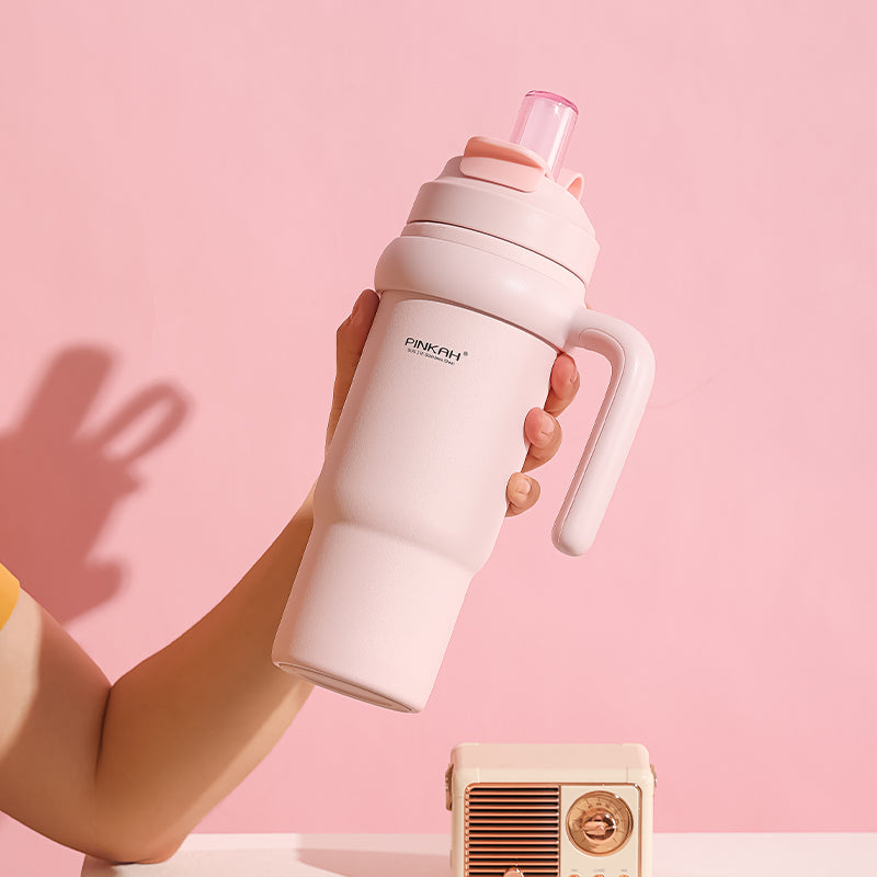 Pinkah 316L Stainless Steel 880mL Vaccuum Tumbler Cup (Pink)