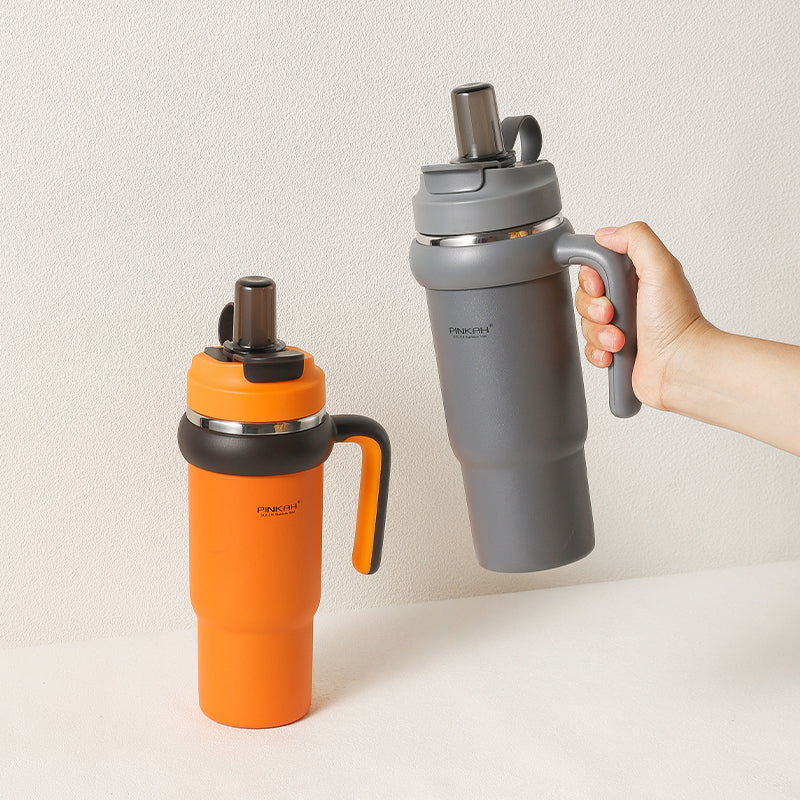 Pinkah 316L Stainless Steel 880mL Vaccuum Tumbler Cup (Grey)