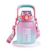 Pinkah PJ-778 1L Portable Tritan Bottle With Straw - Pink