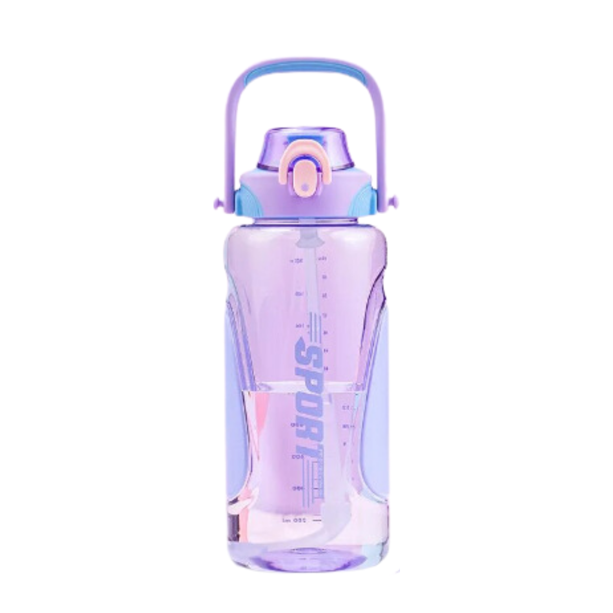 Pinkah PJ-776 1.5L Portable Tritan Sport Bottle With Straw - Purple