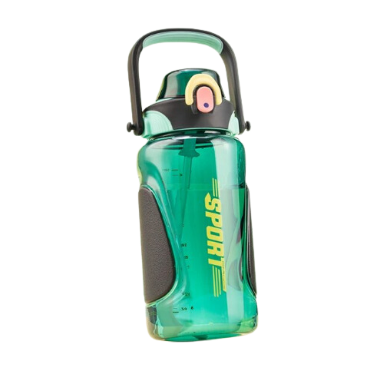 Pinkah PJ-776 1.5L Portable Tritan Sport Bottle With Straw - Green
