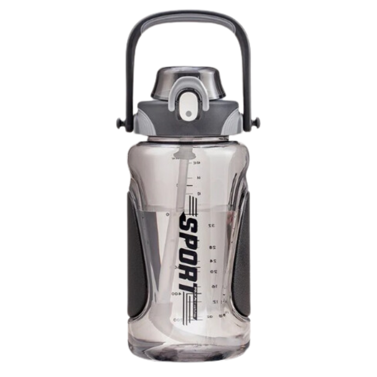 Pinkah PJ-776 1.5L Portable Tritan Sport Bottle With Straw - Black