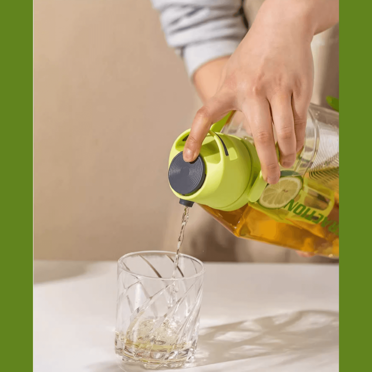 Pinkah PJ-784 2L Portable Cold Brew Jug With Strainer - Grey