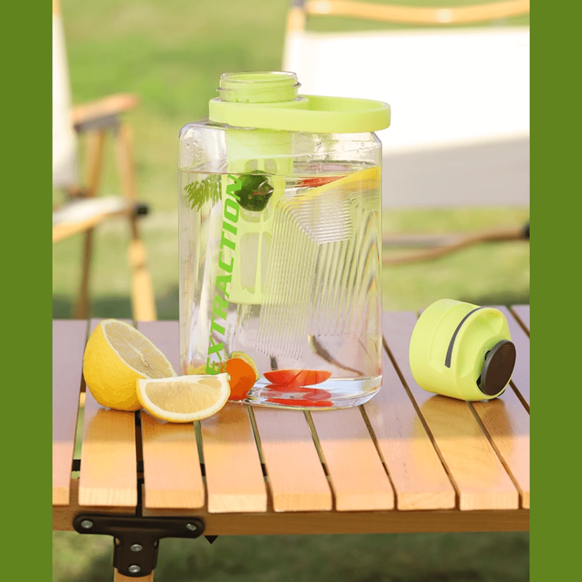 Pinkah PJ-784 2L Portable Cold Brew Jug With Strainer - Grey