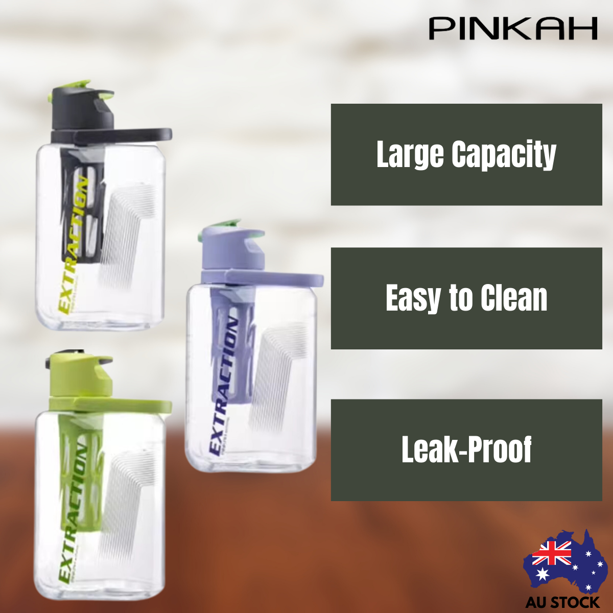 Pinkah PJ-784 2L Portable Cold Brew Jug With Strainer - Green