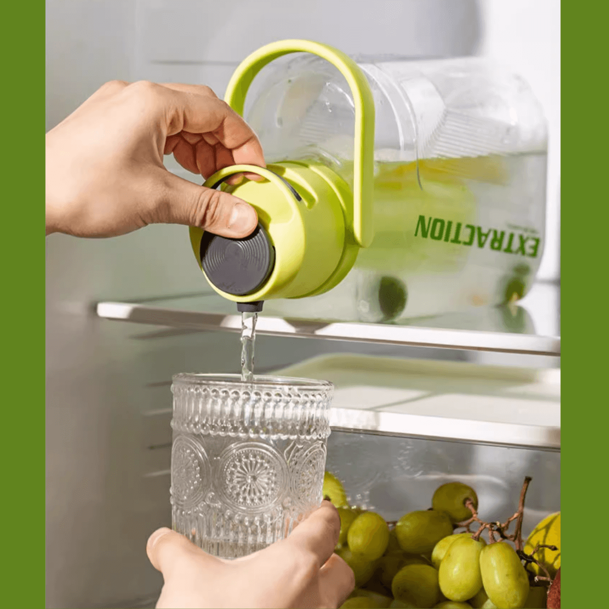 Pinkah PJ-784 2L Portable Cold Brew Jug With Strainer - Green