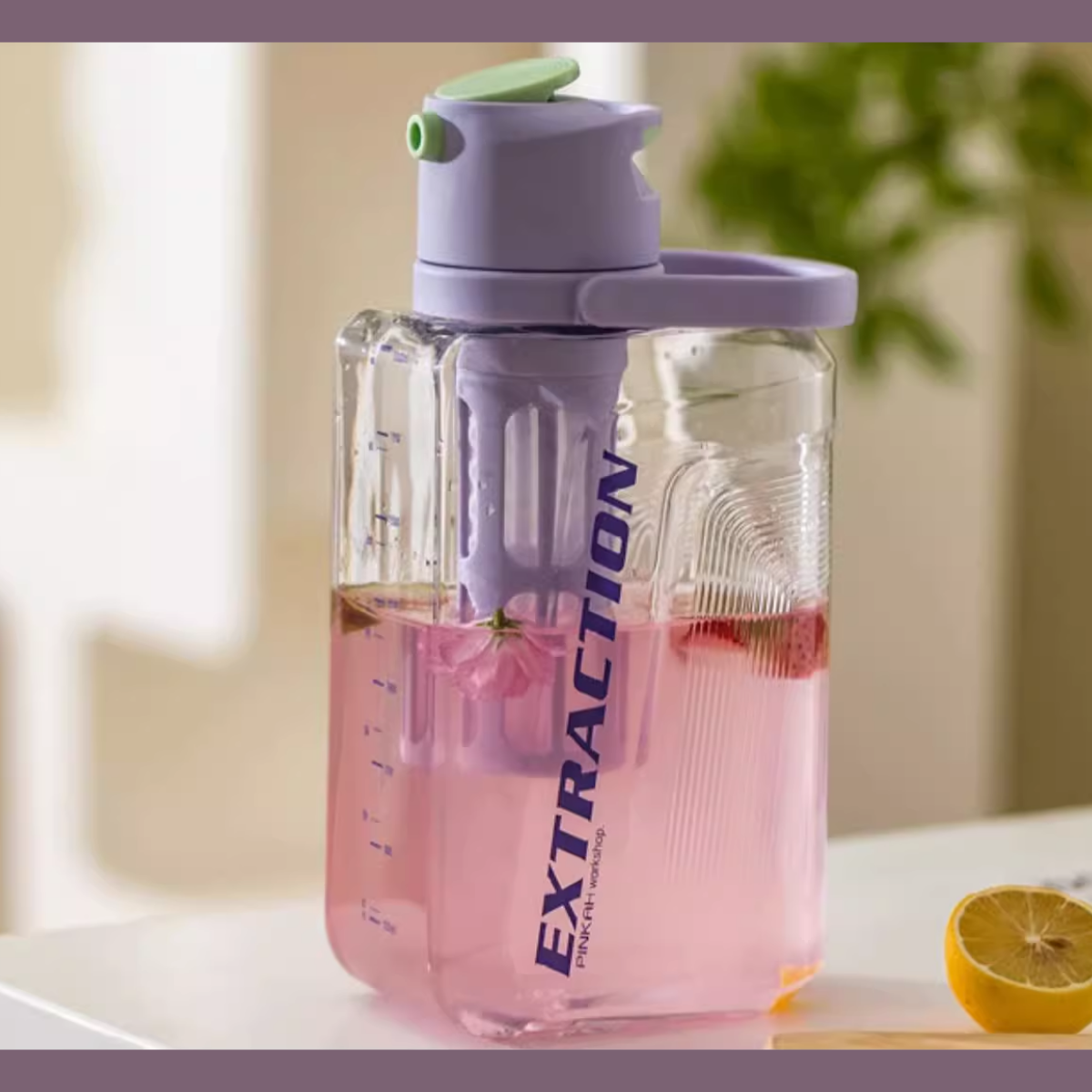 Pinkah PJ-784 2L Portable Cold Brew Jug With Strainer - Purple
