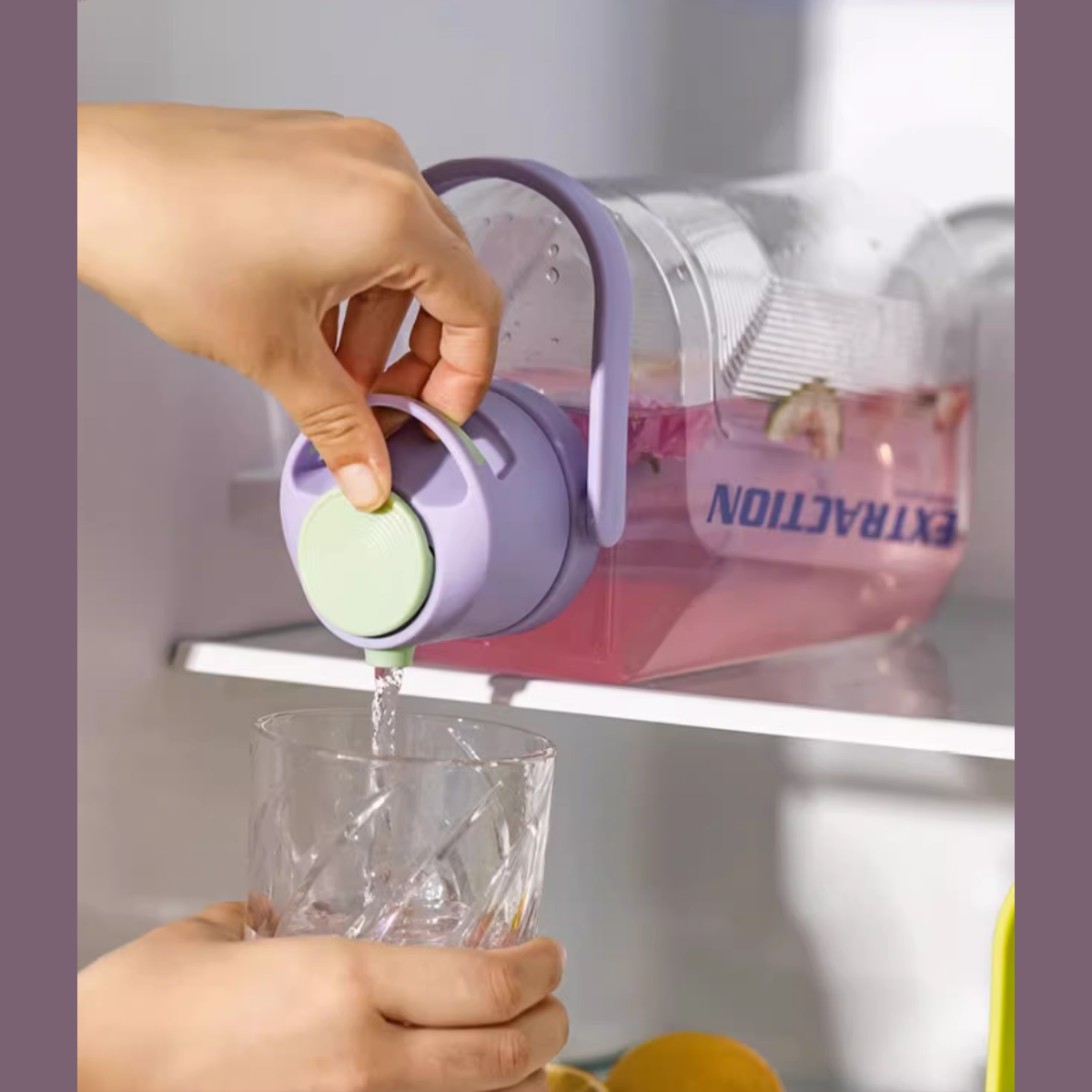 Pinkah PJ-784 2L Portable Cold Brew Jug With Strainer - Purple
