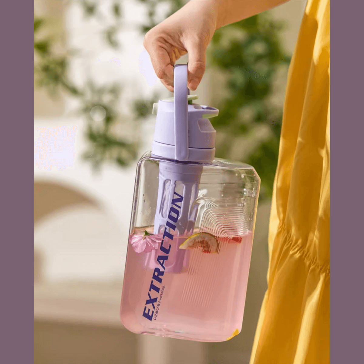 Pinkah PJ-784 2L Portable Cold Brew Jug With Strainer - Purple