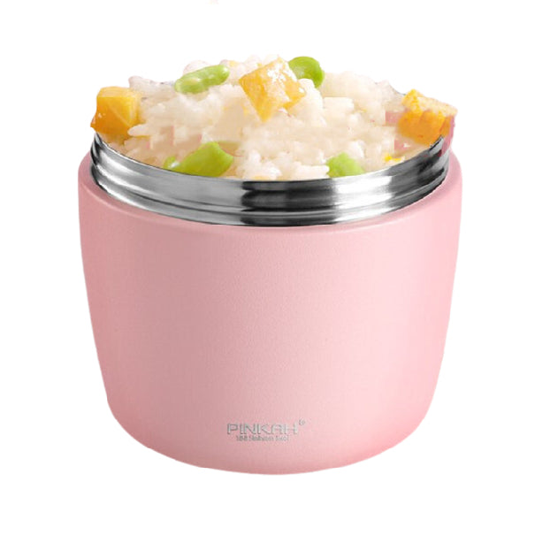 Pinkah PJ-3321A Vacuum Insulated Lunch Box Food Container 970ml Pink