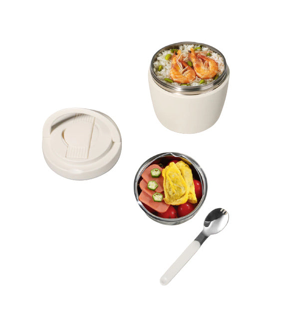 Pinkah PJ-3321A Vacuum Insulated Lunch Box Food Container 970ml White