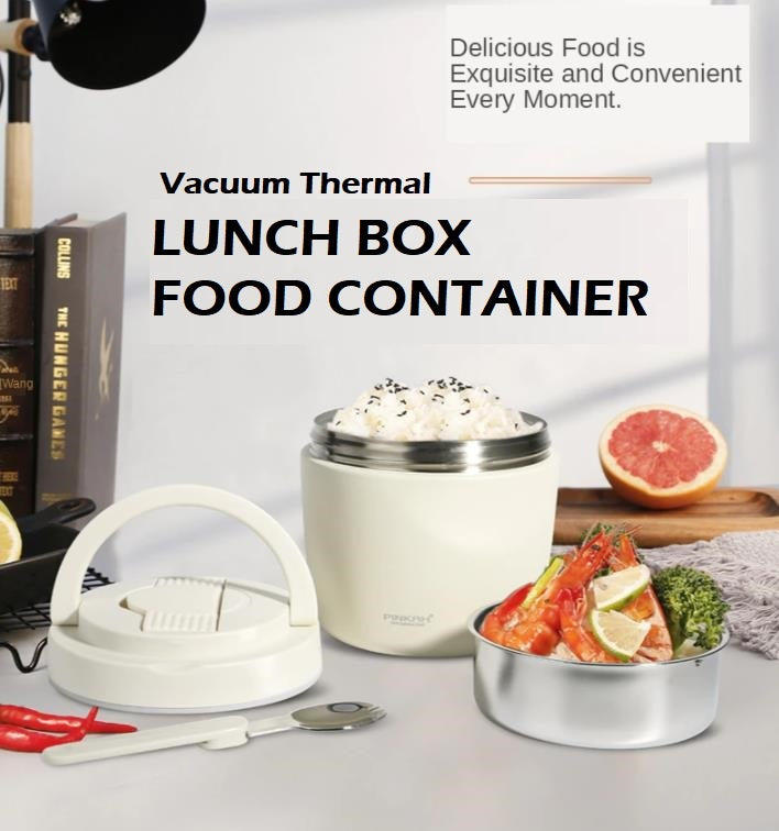 Pinkah PJ-3321A Vacuum Insulated Lunch Box Food Container 970ml White