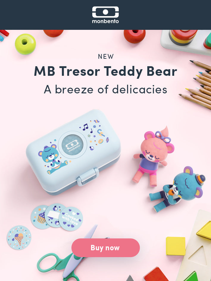Monbento Tresor Kids Bento Lunch Box - Teddy Bear Blue