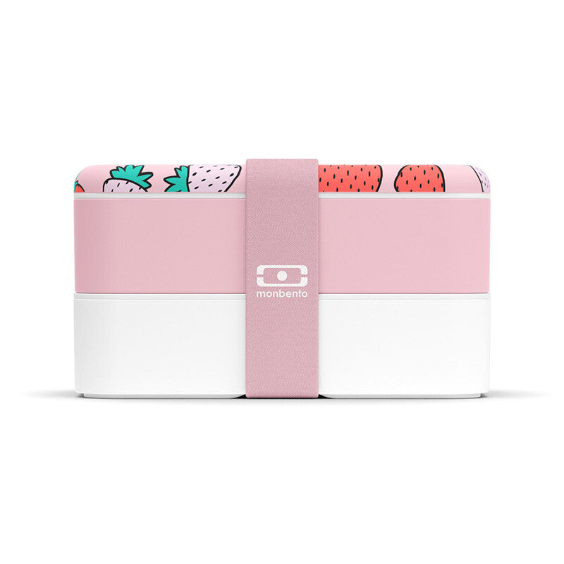 Monbento Mb Square Graphic Lunch Box - Strawberry