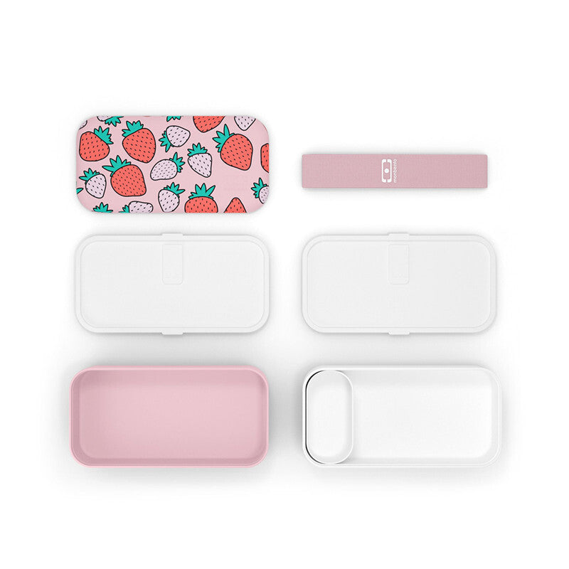 Monbento Mb Square Graphic Lunch Box - Strawberry