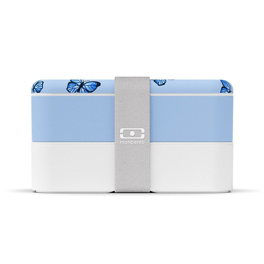 Monbento Original Graphic 1L Carry-on Lunch Bento Box Food Container- Blue Butterfly