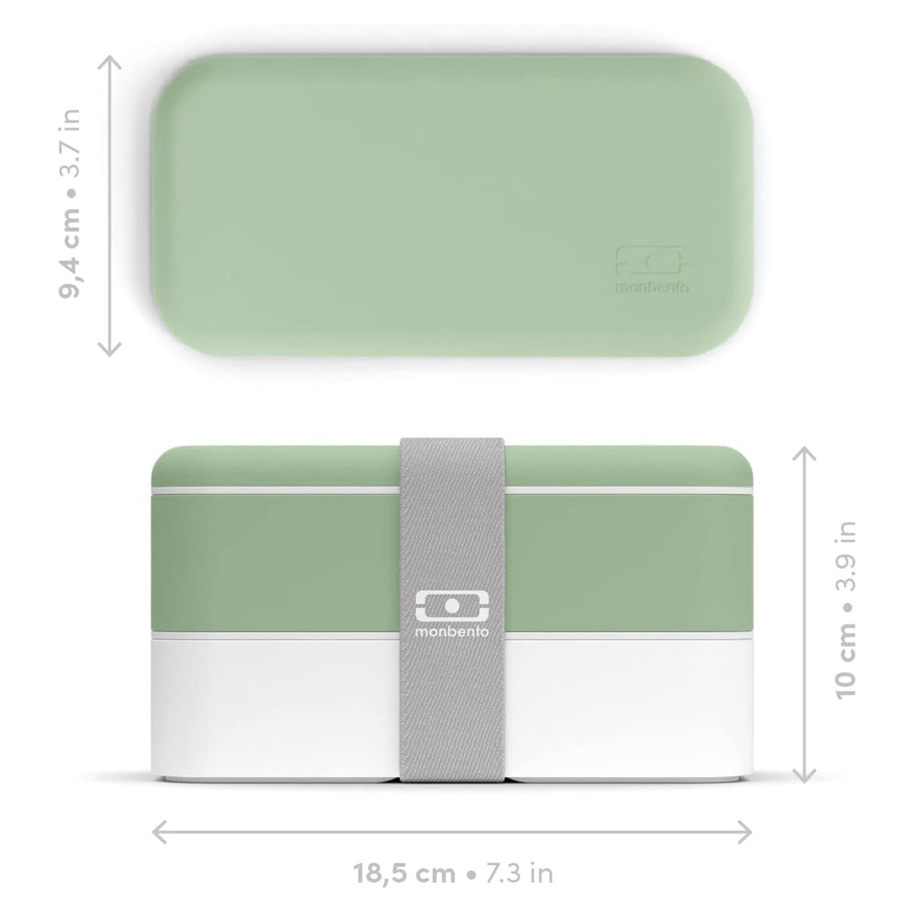 Monbento Mb Original Graphic 1L Lunch Bento Box Food Container - Matcha