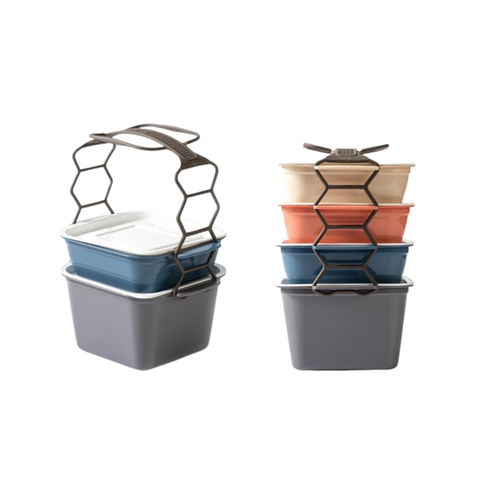 Robo Quick Picnic Lunch Box Set Food Containers With Traveling Handle