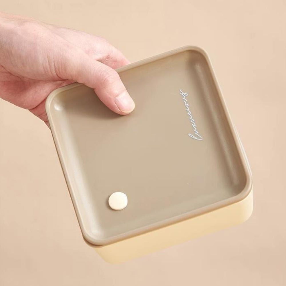 WorthBuy 4-Grid Snack Box 600ml For Each - Milk Brown