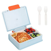 Geruite Book Bento Lunch Box Divided Food Container 1000ml - Blue
