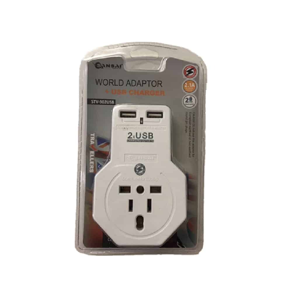 Sansai World Adaptor +Usb Charger