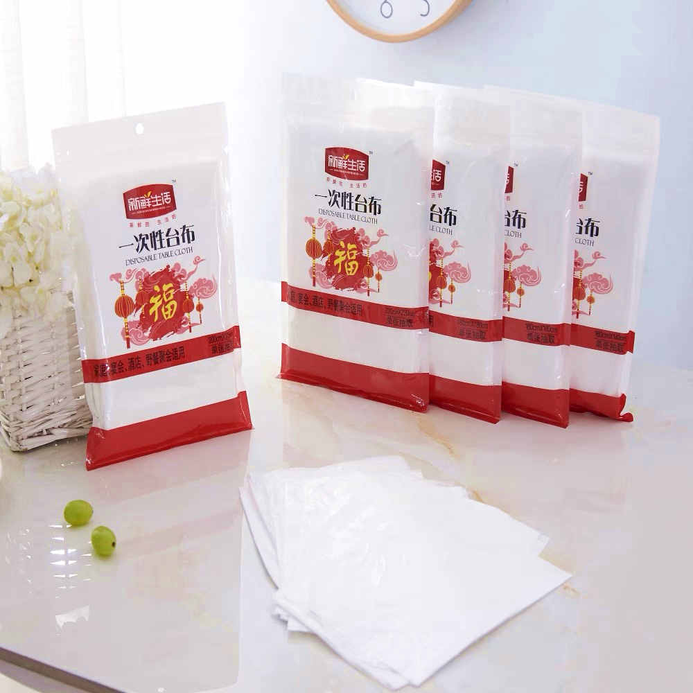 Fresh Life PE Waterproof Disposable Table Cloth Cover 200x200cm 8pc SH-7253