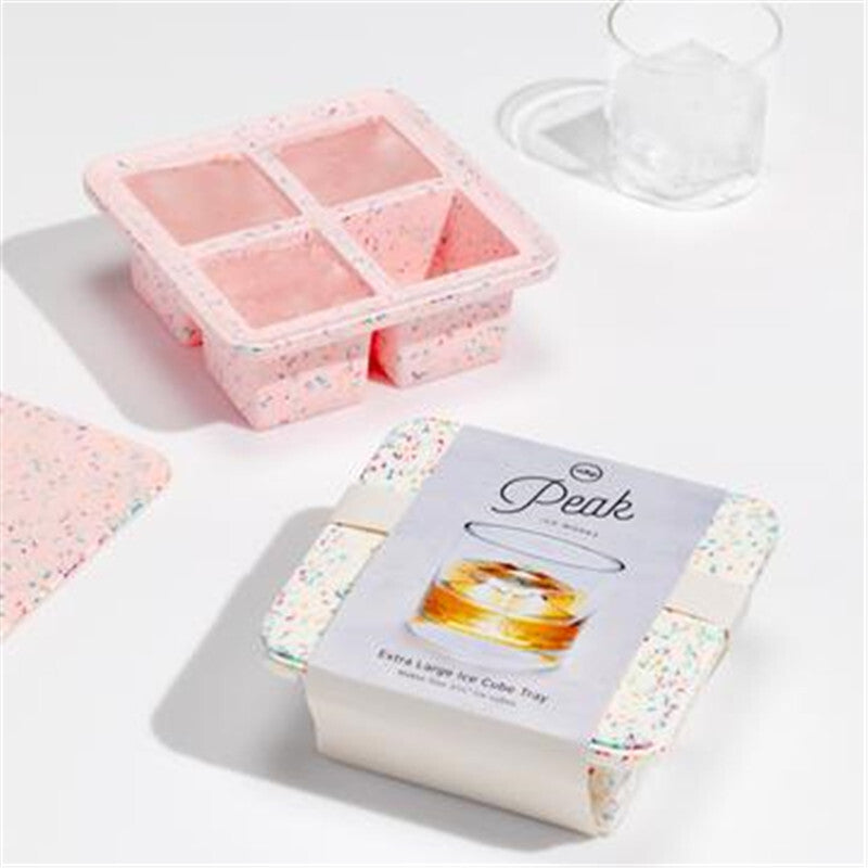 Peak Ice Cube Tray Extra Large Speckled - Pink