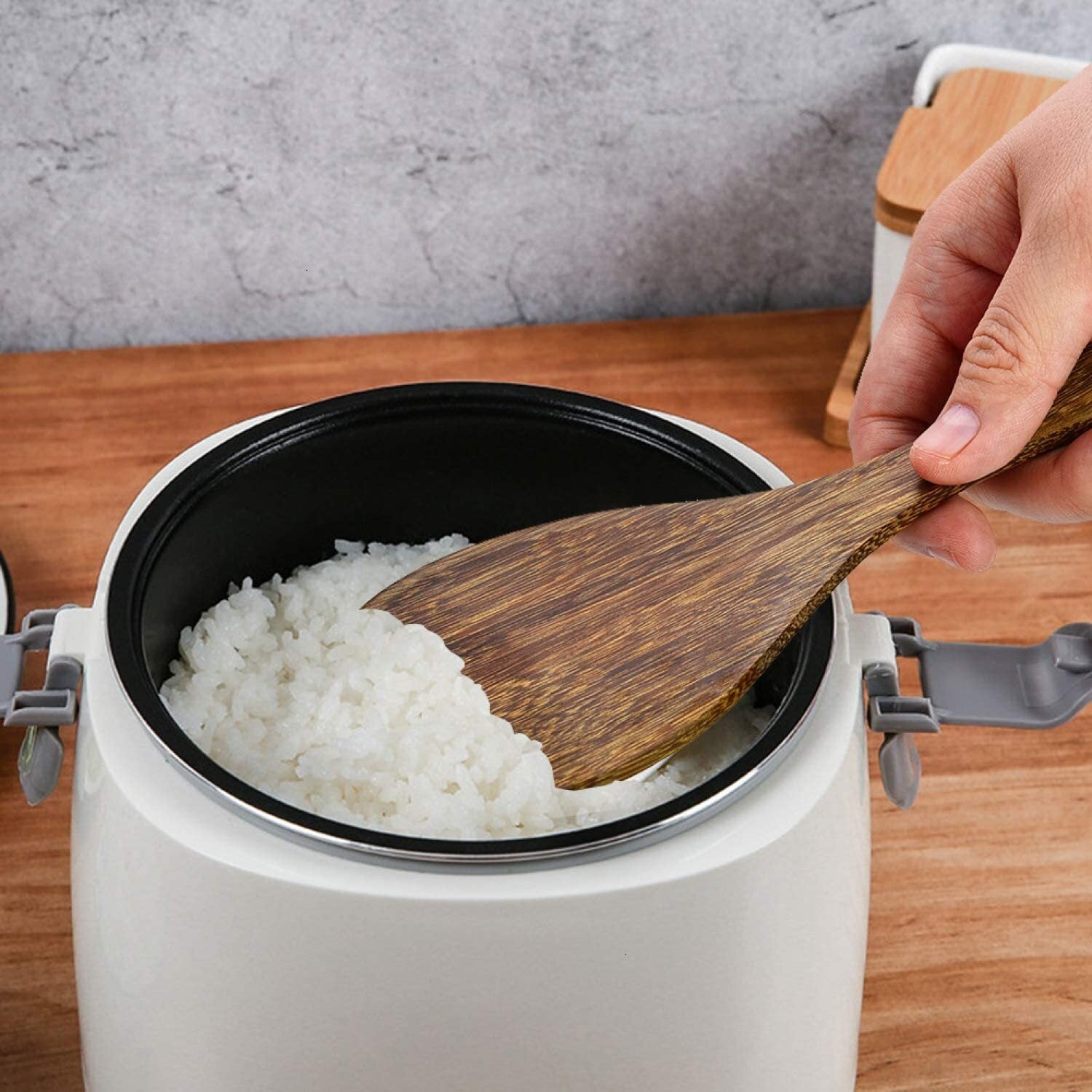 THRJ Jichi Kitchen Cooking Tool Wood Rice Turner Spatula Utensils 2499