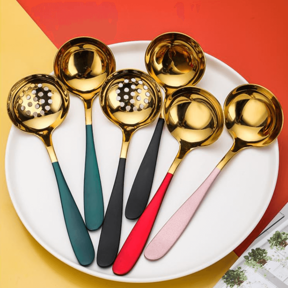 SSGP Premium Food Strainer Skimmer Spoon - Pink Gold