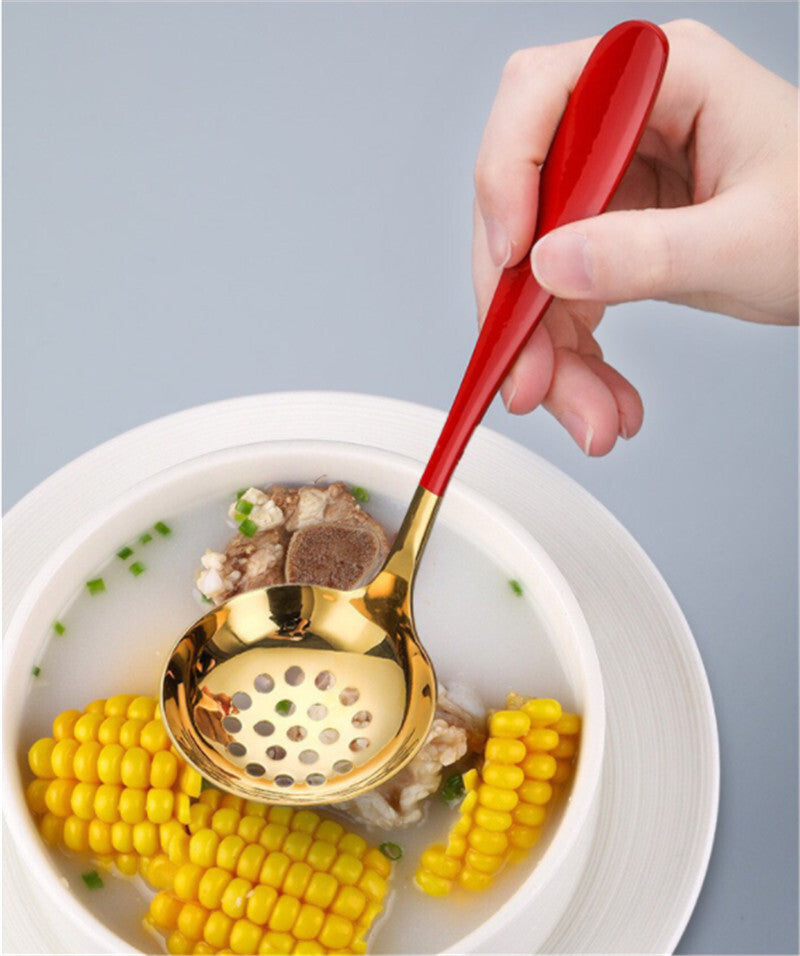 SSGP Premium Food Strainer Skimmer Spoon - Pink Gold